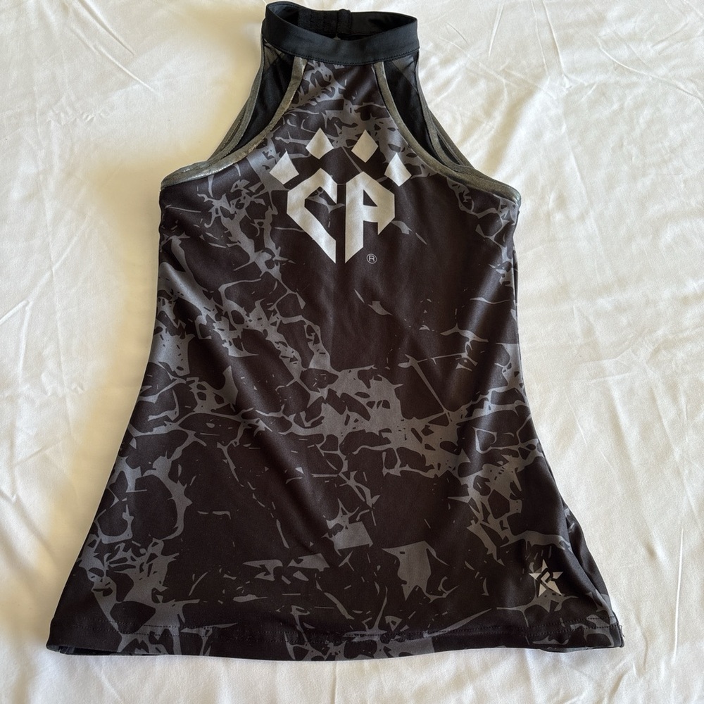 Chic Black and Gray Women's Halter Top